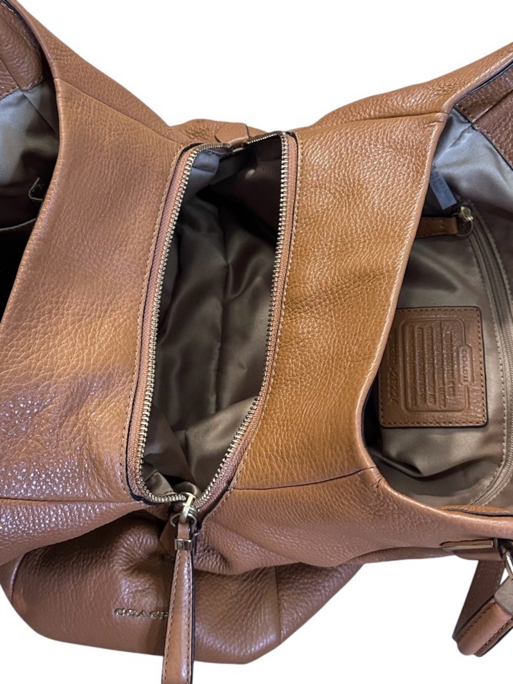 Coach Madison Phoebe Shoulder Bag in Saddle Pebbled Leather - Picture 7 of 10